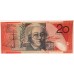 AUSTRALIA 1995 . TWENTY 20 DOLLAR BANKNOTE . EVANS/FRASER . LAST PREFIX DA95